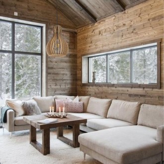 NEDES - Závěsný lustr z masivního dřeva E27 / 200 - WRE111