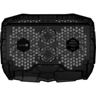 Connect IT FrostWind chladicí podložka pod notebook s červeným podsvícením - černá