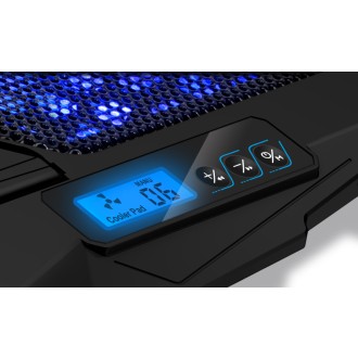 Connect IT FrostWind chladicí podložka pod notebook s modrým podsvícením - černá