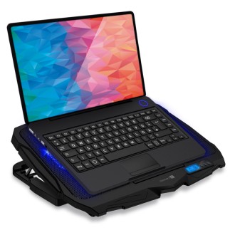 Connect IT FrostWind chladicí podložka pod notebook s modrým podsvícením - černá