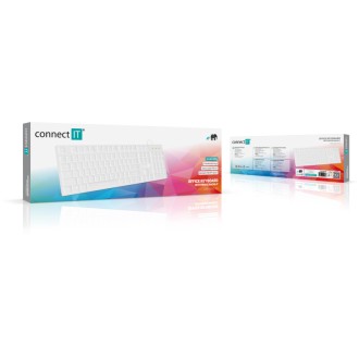 Connect IT Chocolate WhiteStar kancelářská podsvícená klávesnice, CZ/SK - bílá
