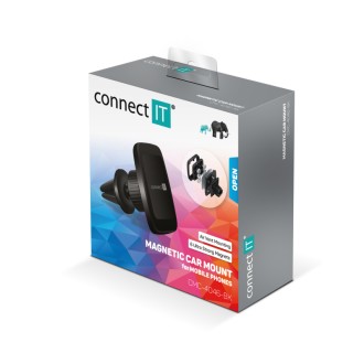 Connect IT InCarz 6Strong360 univerzální magnetický držák do auta, 6 magnetů - černá