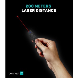 Connect IT laserové ukazovátko (AAA baterie) - černá