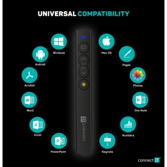 Connect IT laserové ukazovátko (AAA baterie) - černá