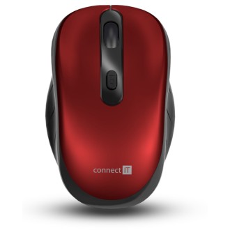 Connect IT Long Life bezdrátová optická tichá myš (+2x AA baterie) - černá