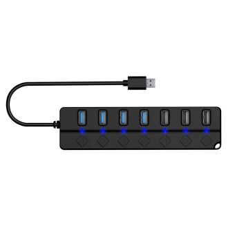 Connect IT Mighty Switch 2 USB-A hub (4xUSB-A 3.0, 3xUSB-A 2.0) - černá