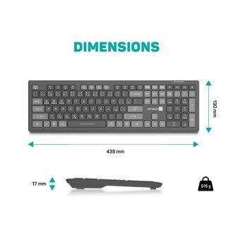 Connect IT MultiDevice bezdrátová klávesnice, CZ/SK - šedá