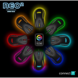 Connect IT NEO 2 herní myš+SW, 7200 DPI - černá