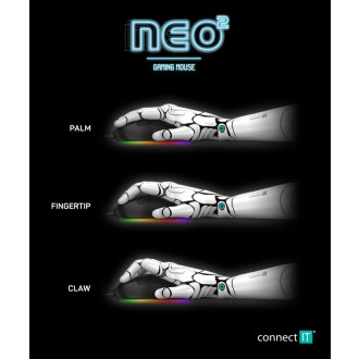 Connect IT NEO 2 herní myš+SW, 7200 DPI - černá