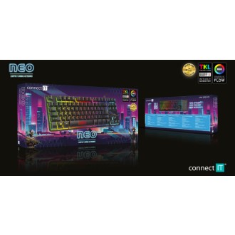 Connect IT NEO Compact herní klávesnice, CZ/SK - černá