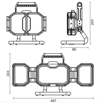 NEDES - LED pracovní nabíjecí svítilna 30W - WL25R