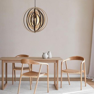 NEDES - Závěsné svítidlo z masivního dřeva E27 / 590 - WRE073