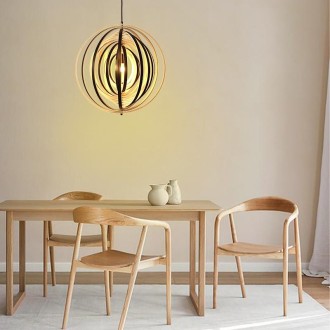 NEDES - Závěsné svítidlo z masivního dřeva E27 / 590 - WRE073