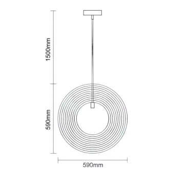 NEDES - Závěsné svítidlo z masivního dřeva E27 / 590 - WRE073