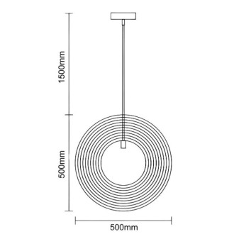 NEDES - Svítidlo masivní dřevo E27 / 500 - WRE072