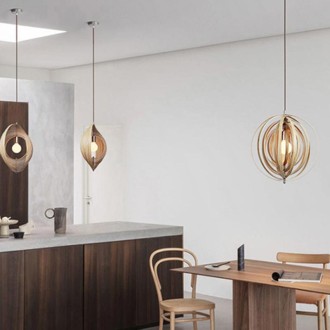 NEDES - Svítidlo masivní dřevo E27 / 435 - WRE061