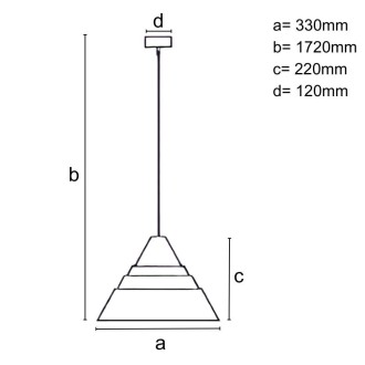 NEDES - Svítidlo masivní dřevo E27 / 330 - WRE031
