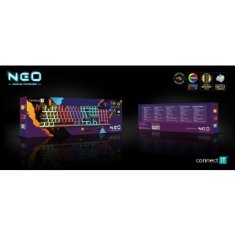 Connect IT NEO Pudding mechanická herní klávesnice, CZ - černá