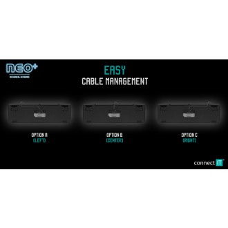 Connect IT NEO+ mechanická herní klávesnice, CZ/SK - černá