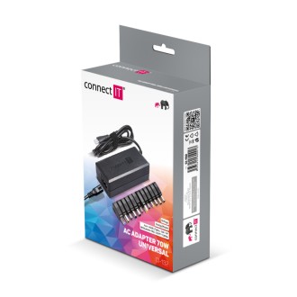 Connect IT Notebook Power univerzální notebookový adaptér 70 W - 12 konektorů