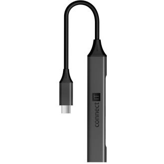 Connect IT USB-C hub (1xUSB-A 3.0, 3xUSB-A 2.0) - černá