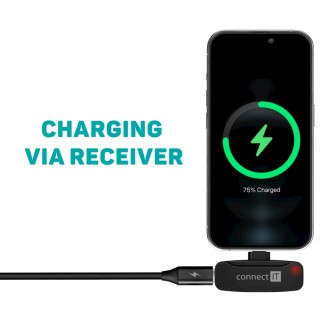 Connect IT Wireless Lavalier mikrofon set (2 ks + přijímač) - černá