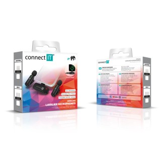 Connect IT Wireless Lavalier mikrofon set USB-C (2 ks + přijímač) - černá