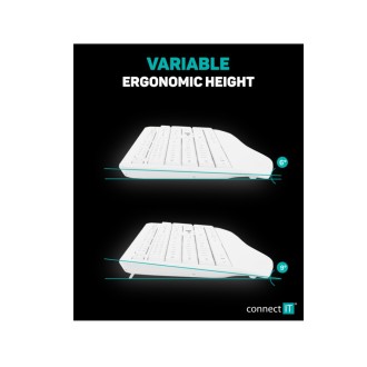 Connect IT Combo bezdrátová klávesnice + myš (+1x AAA +1x AA baterie) CZ/SK - bílá