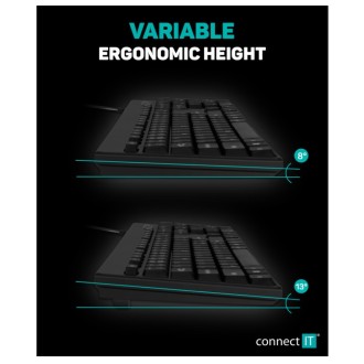 Connect IT Combo drátová klávesnice + myš, CZ/SK - černá