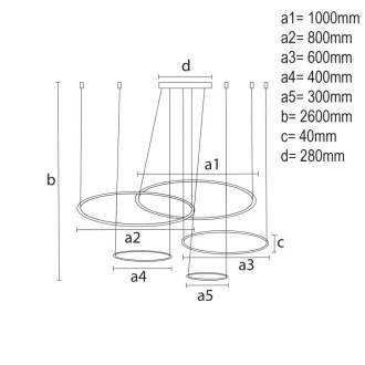 NEDES - LED závěsné svítidlo s dálkovým ovladačem 220W - J4372/G