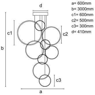 NEDES - LED závěsné svítidlo s dálkovým ovladačem 290W - J4371/BCH