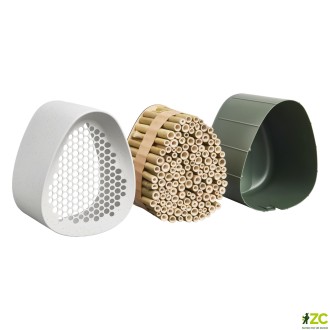 Hmyzí hotel - Essential bee hotel - fibrous grey 18 cm