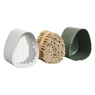 Hmyzí hotel - Essential bee hotel - fibrous grey 18 cm