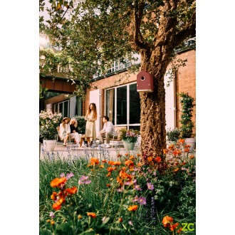 Ptačí budka - Cosy bird house - tuscan red 18 cm