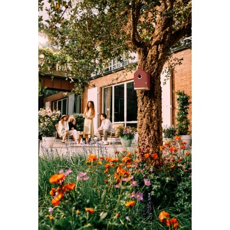 Ptačí budka - Cosy bird house - tuscan red 18 cm