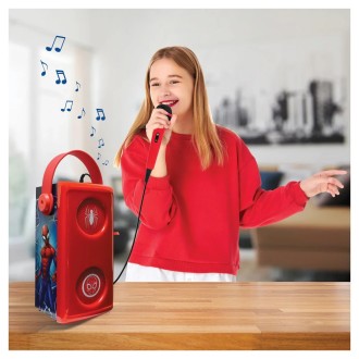 Bezdrátový svítící reproduktor s mikrofonem - Spider-Man