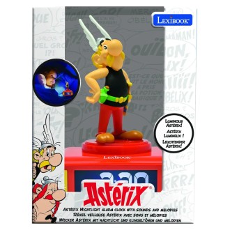 Budík s nočním 3D světlem - Asterix