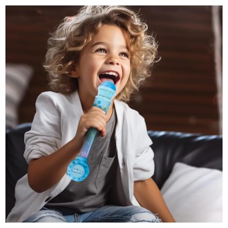 Svítící trendy mikrofon s melodiemi - Šmoulové