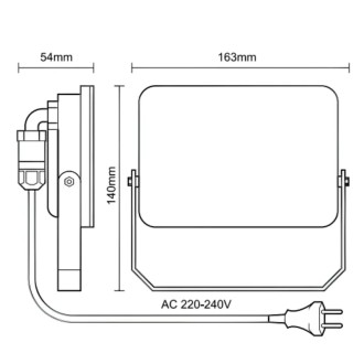 NEDES - LED bílý reflektor 30W / 4000K - LF7123