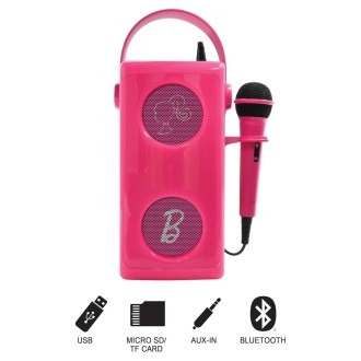 Bezdrátový svítící reproduktor s mikrofonem Barbie
