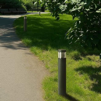 Rendl - ABAX 65 stojanová antracitová 230V LED 15W IP54 3000K Barevná teplota (К): 3000, Barva: Šedá