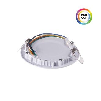 T-led - LED panel 24V 9W RGBCCT 24KW9 kulatý Barva krytu: Bílá, Varianta: LED panel 24V 9W RGBCCT 24KW9 kulatý, Barevná teplota (К): RGBCCT