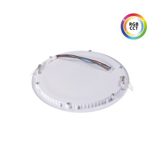 T-led - LED panel 24V 18W RGBCCT 24KW18 kulatý Barva krytu: Bílá, Varianta: LED panel 24V 18W RGBCCT 24KW18 kulatý, Barevná teplota (К): RGBCCT
