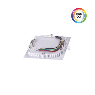 T-led - LED panel 24V 9W RGBCCT 24HW9 čtverec Barva krytu: Bílá, Varianta: LED panel 24V 9W RGBCCT 24HW9 čtverec, Barevná teplota (К): RGBCCT