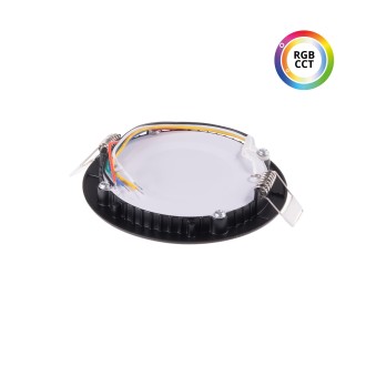 T-led - LED panel 24V 9W RGBCCT 24KB9 kulatý Barva krytu: Černá, Varianta: LED panel 24V 9W RGBCCT 24KB9 kulatý, Barevná teplota (К): RGBCCT