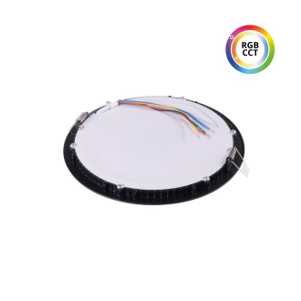 T-led - LED panel 24V 18W RGBCCT 24KB18 kulatý Barva krytu: Černá, Varianta: LED panel 24V 18W RGBCCT 24KB18 kulatý, Barevná teplota (К): RGBCCT