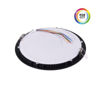 T-led - LED panel 24V 27W RGBCCT 24KB27 kulatý Barva krytu: Černá, Varianta: LED panel 24V 27W RGBCCT 24KB27 kulatý, Barevná teplota (К): RGBCCT