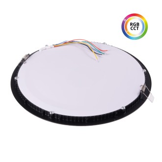 T-led - LED panel 24V 36W RGBCCT 24KB36 kulatý Barva krytu: Černá, Varianta: LED panel 24V 36W RGBCCT 24KB36 kulatý, Barevná teplota (К): RGBCCT