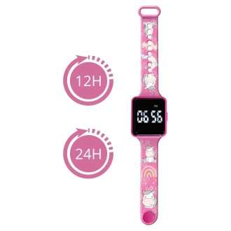 LED hodinky Jednorožec