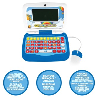 Francouzsko-anglický mluvící notebook 40 aktivit